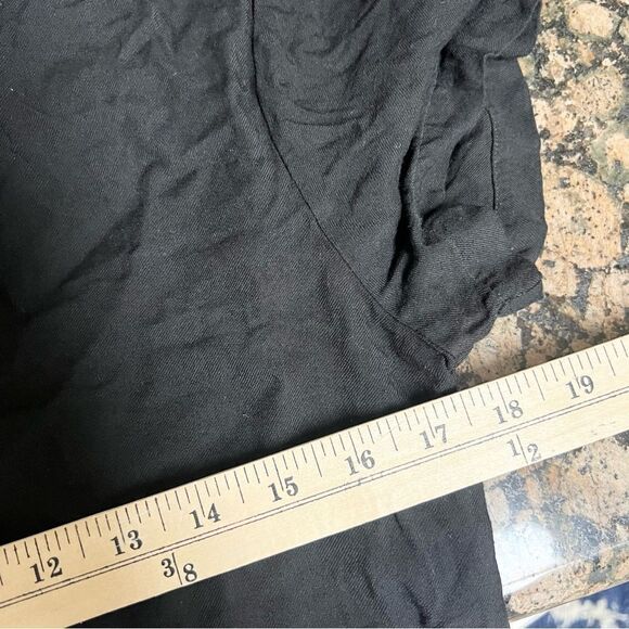 Cloth & Stone Anthropologie Short Sleeve Dress V Neck Black Mini T Shirt Size S - Picture 5 of 6